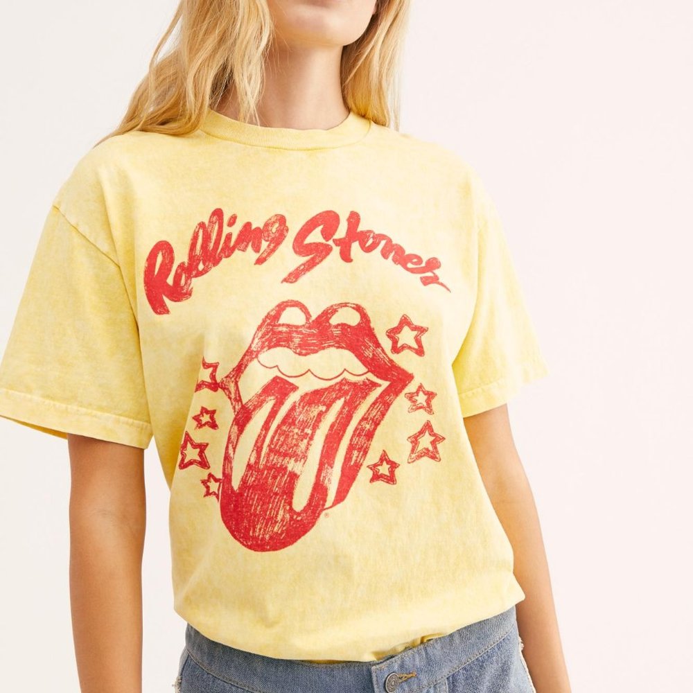 #18❤️ NWT Daydreamer Rolling Stones Tongue & Stars Tee